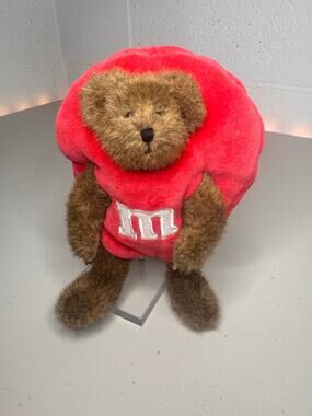 2005 M&M’s Red Plush Teddy Bear Collectible Stuffed Animal 8”